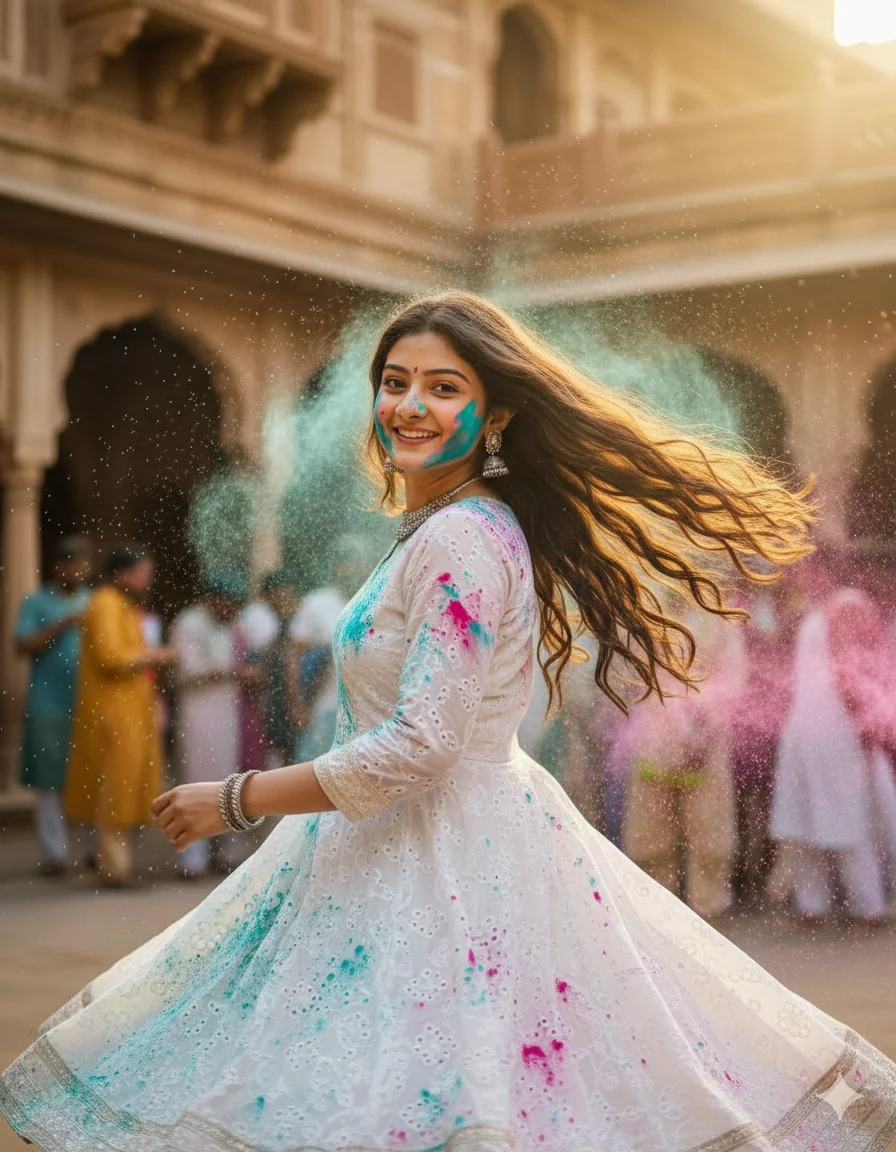 Viral Holi 2026 Royal Rajasthani Haveli AI Prompts for Girls