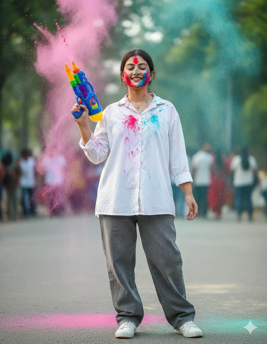 Trending Holi 2026 Aesthetic Urban Street Style AI Prompts for Girls