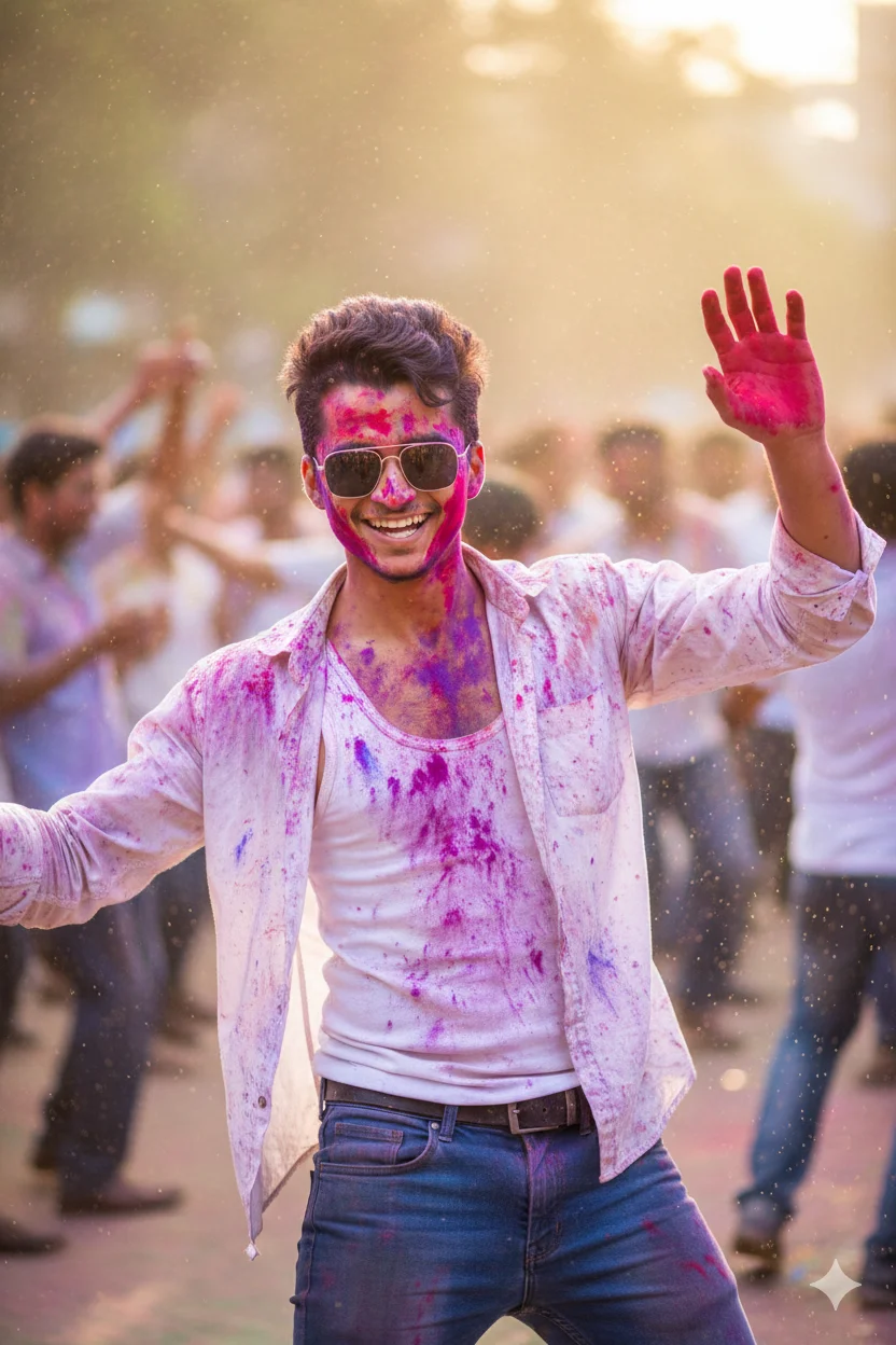 Holi 2026 Special: Men’s Open Shirt & Sando AI Prompts for Boys