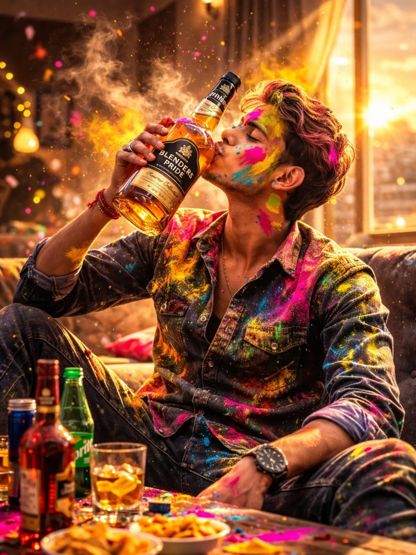 Holi 2026 Special: Fun Party Look with Blender's Pride & Kingfisher AI Prompts