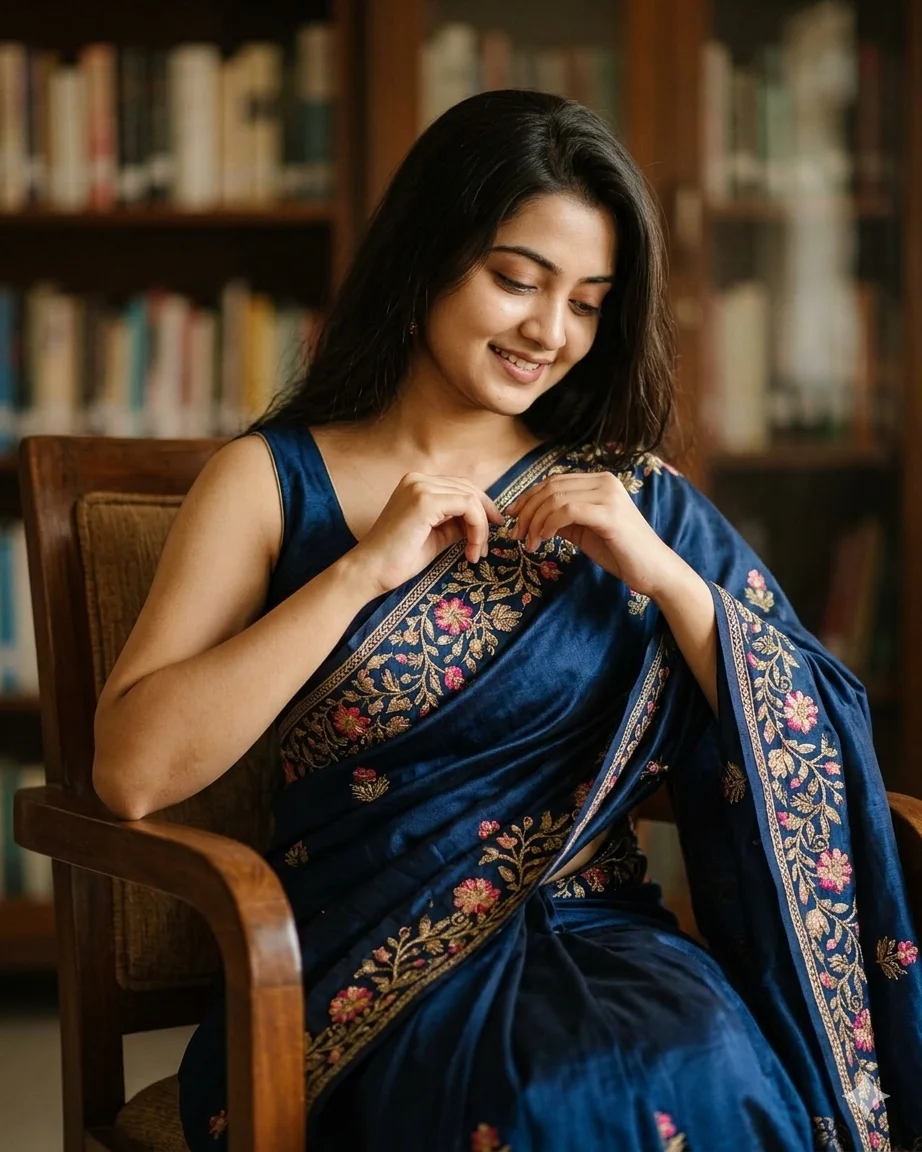 Candid Saree Pallu AI Prompt Nano Banana AI Prompts for Traditional Indian Portraits