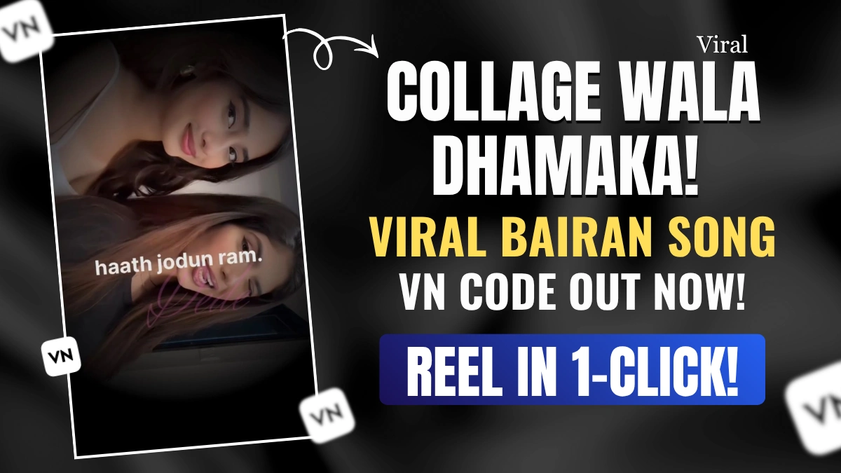 Trending Viral Bairan Song Reels VN Template Code | Photo Collage Fade Edit 2026