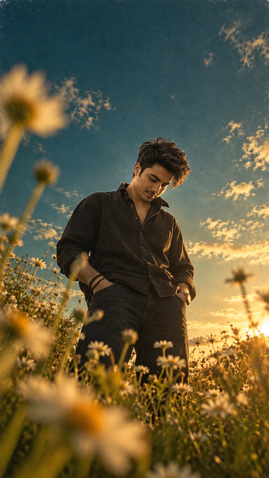 Candid Summer Evening Portrait Male AI Photo Prompt