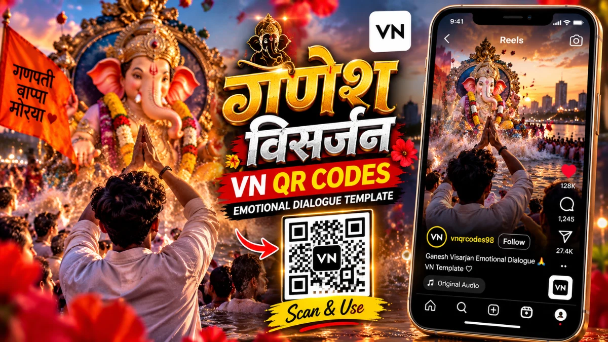 Ganesh Visarjan VN QR Codes Download 2026