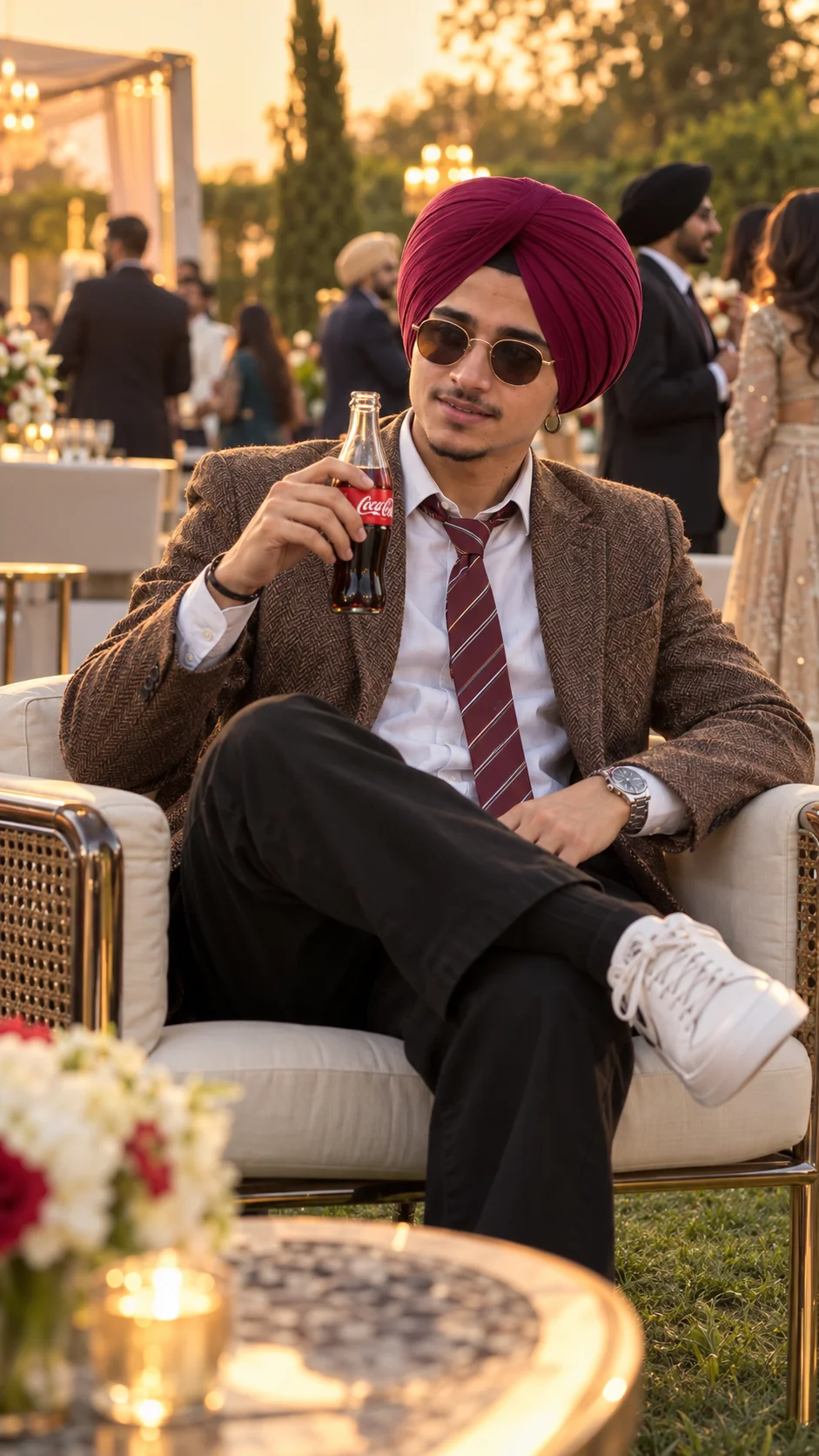 Punjabi Sikh Garden Party Male AI Photo Prompt