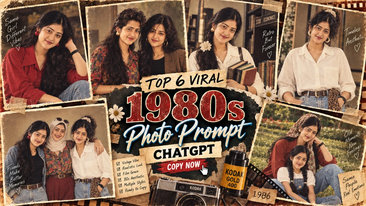 1980s Ai Photo Trend ChatGPT Prompt | Top 6 Viral Prompts 2026
