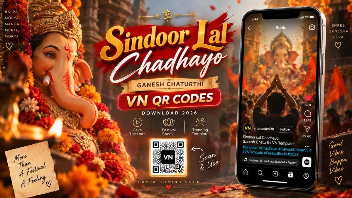 Sindoor Lal Chadhayo Ganesh Chaturthi VN QR Codes Download 2026