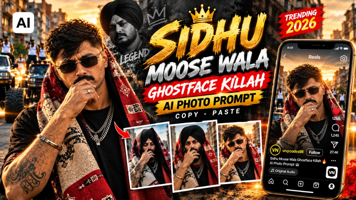 Viral Ghostface Killah Sidhu Moose Wala AI Photo Prompt 2026