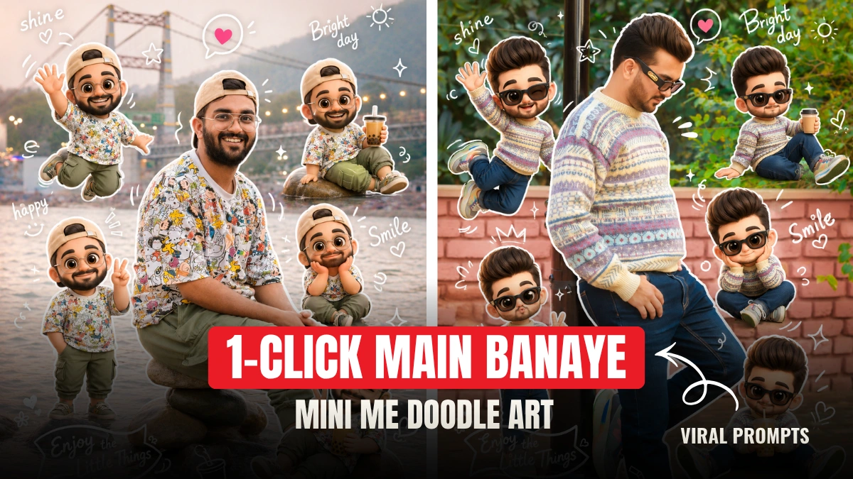 Viral Mini Me ChatGPT AI Prompt 2026 | Create 3D Chibi Art Doodle AI Prompt