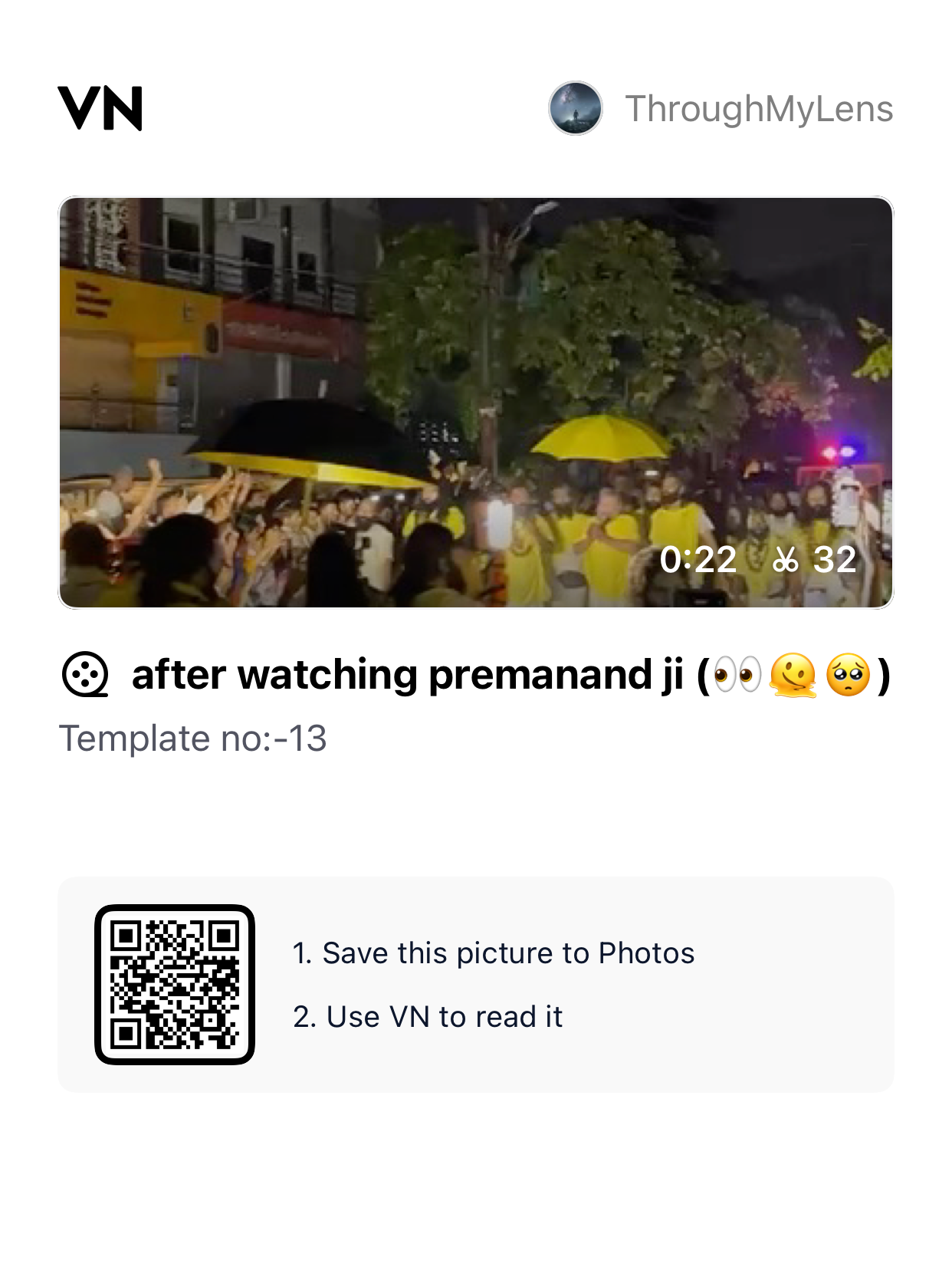 Premanand ji Maharaj VN QR Code Template