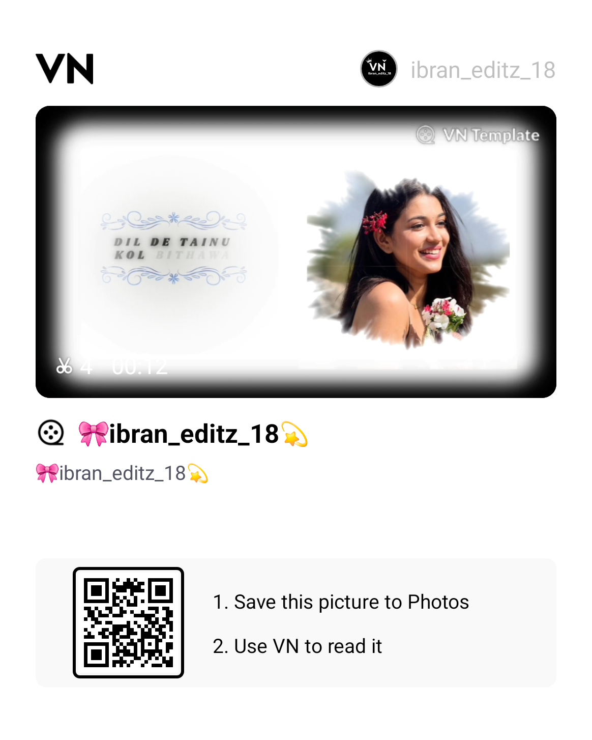 Viral Trending VN QR Code Template For instagram