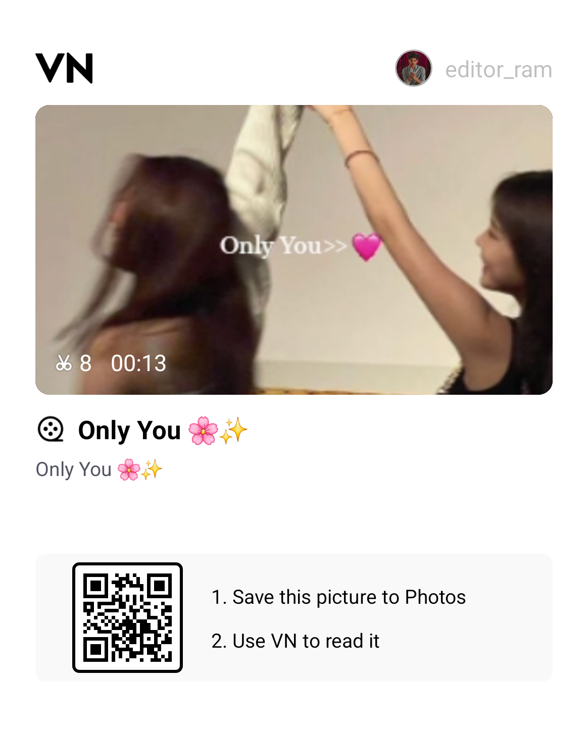 Couples Only You Romantic VN Qr Code Template 2026