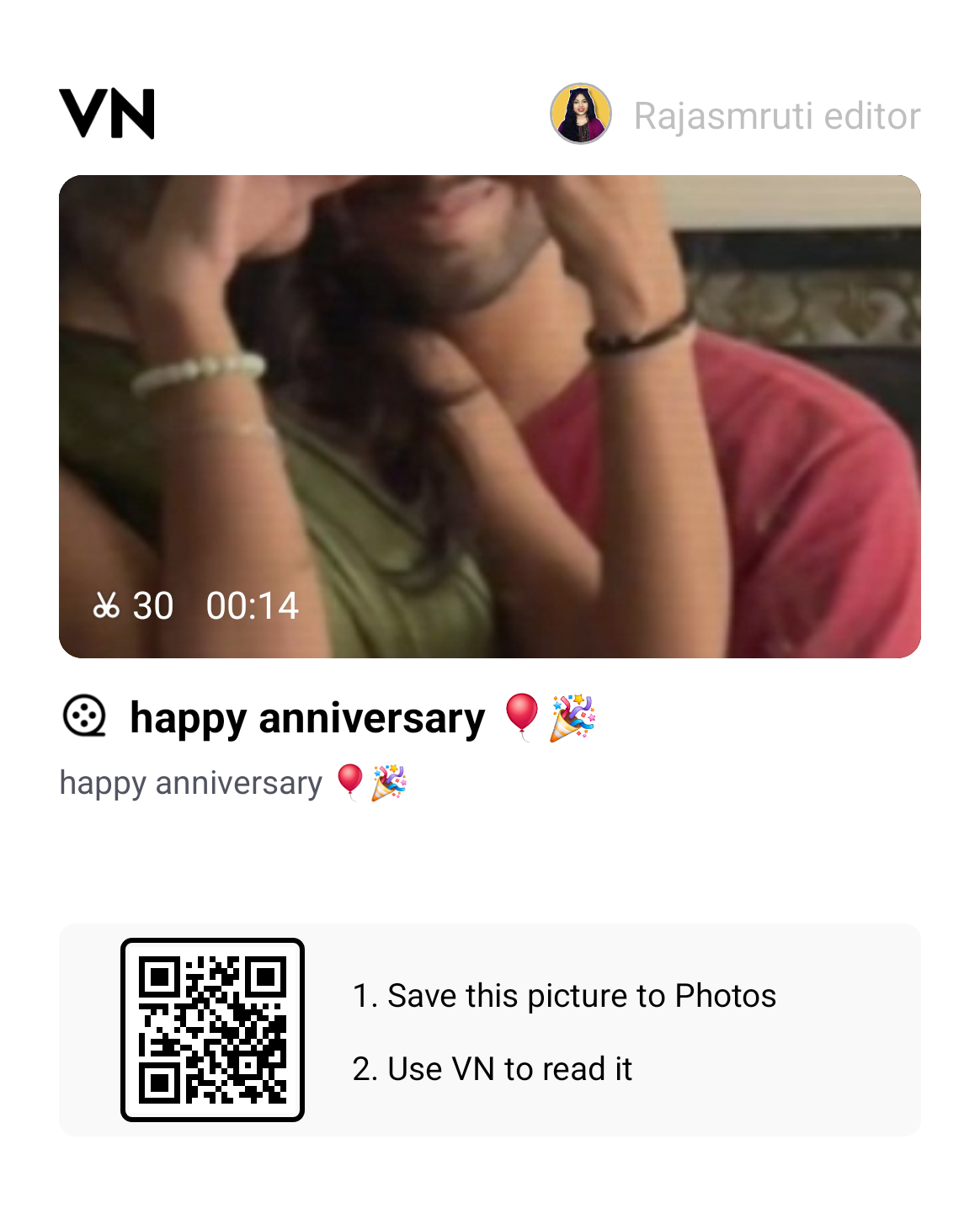 Anniversary VN QR Codes Template 2026 