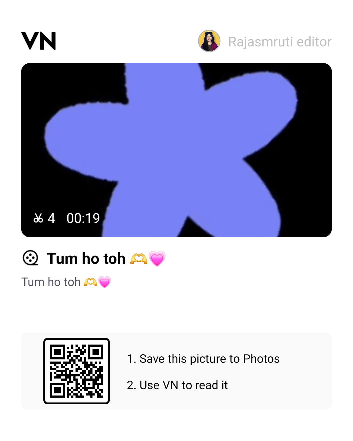 Tum Ho toh Romantic VN Qr Code Template 2026