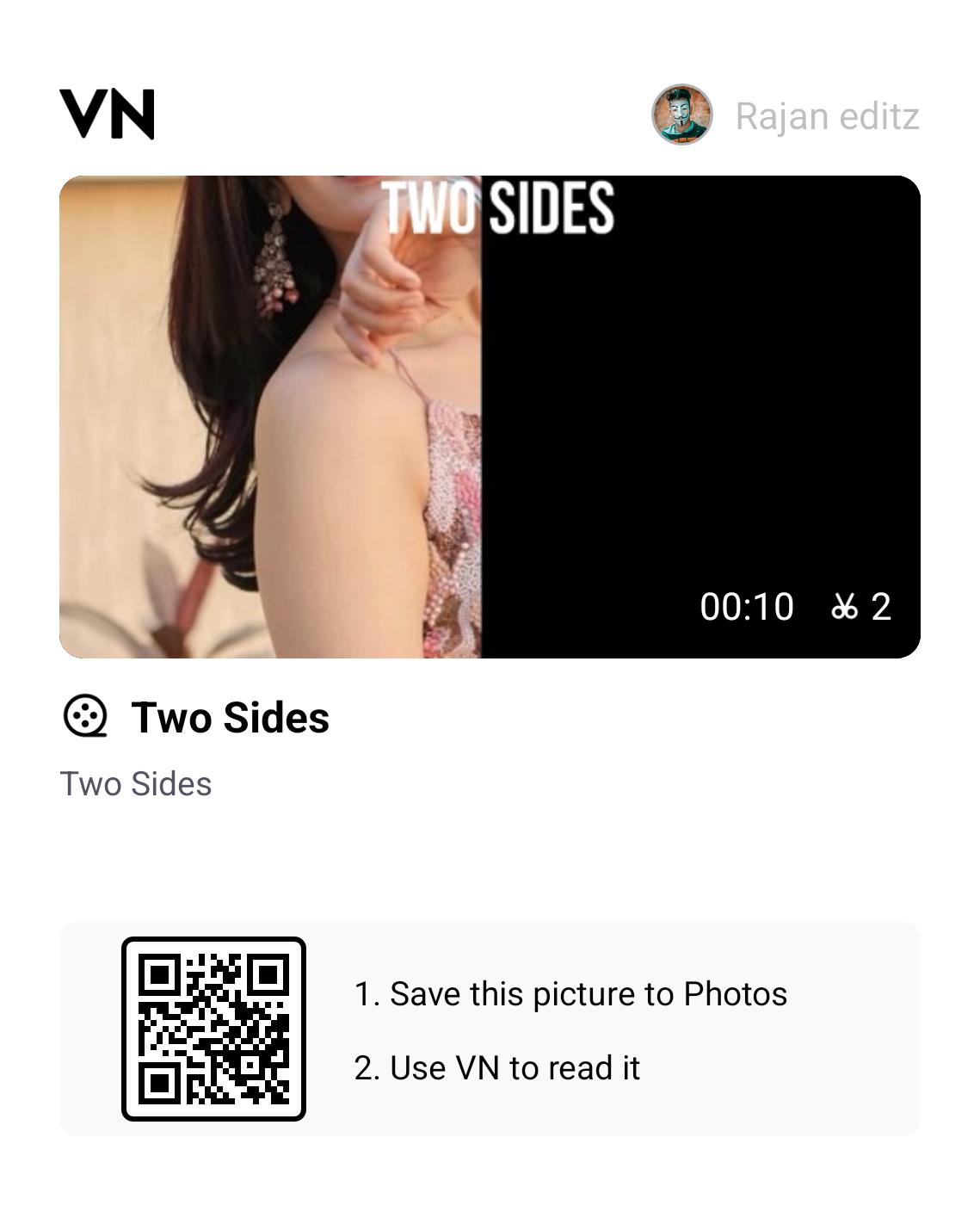 Trending 2 Side Instagram Reels VN Qr Code Template 2026