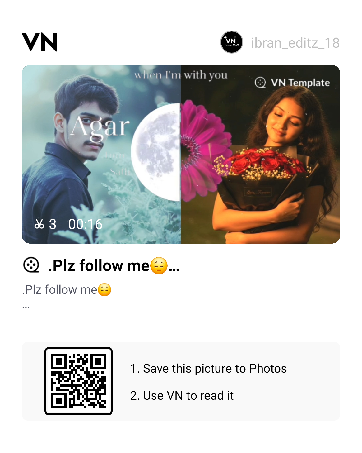 Agar Tum Saath Ho Trending Viral VN Qr Code Template 2026