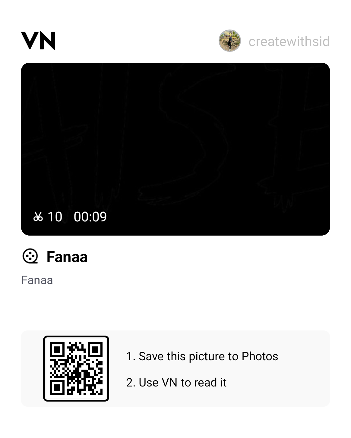 Fanaa Song Viral Reel VN Qr Code Template