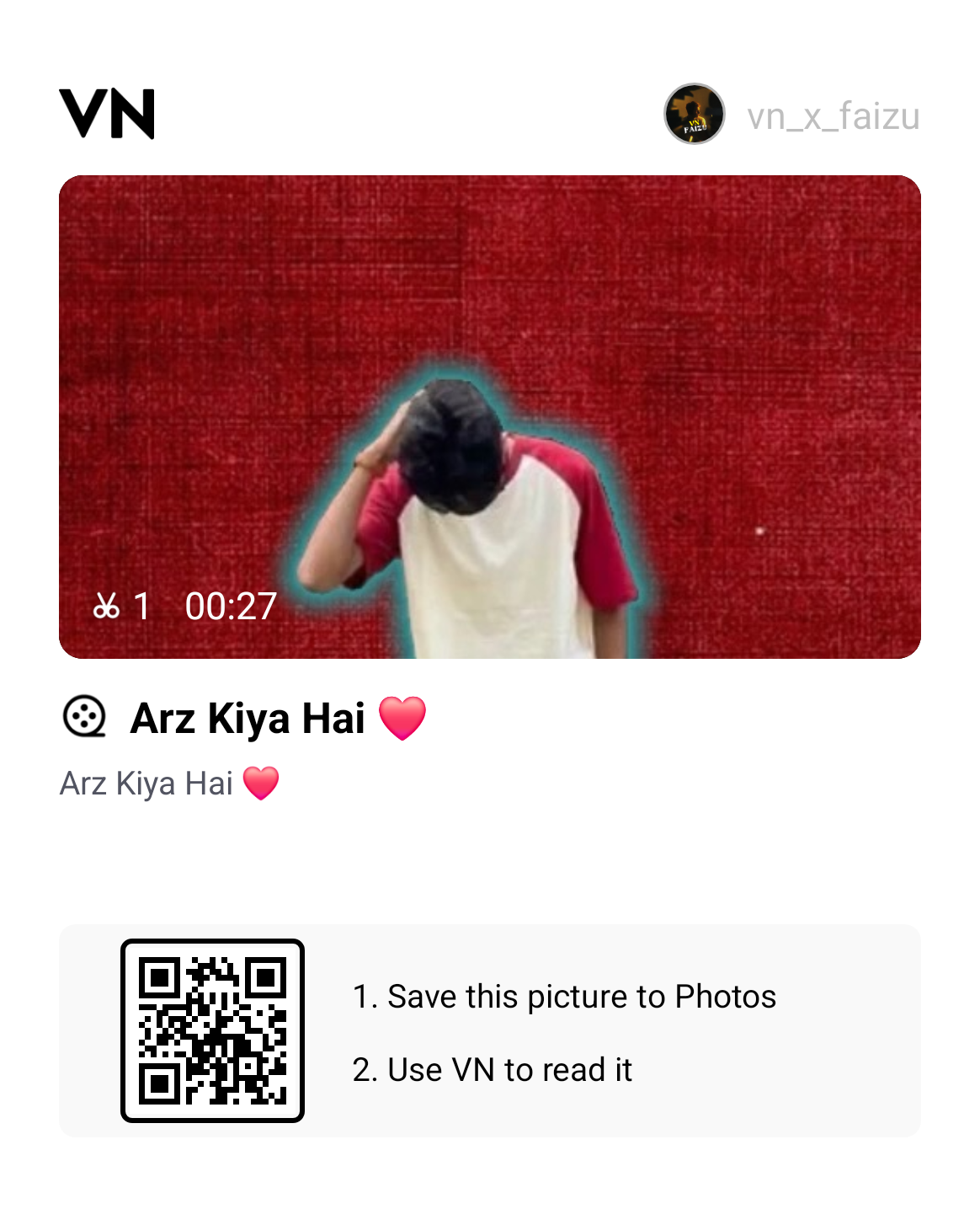 Arz Kiya Hain Trending VN Qr Code Template 2026