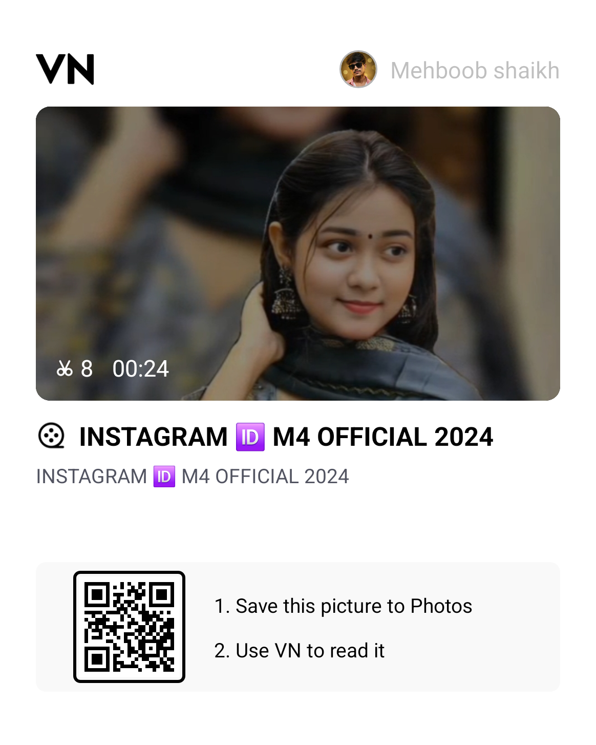 Kaisi Dillagi Hai Tu Smooth Transition Reel VN Qr Code Template
