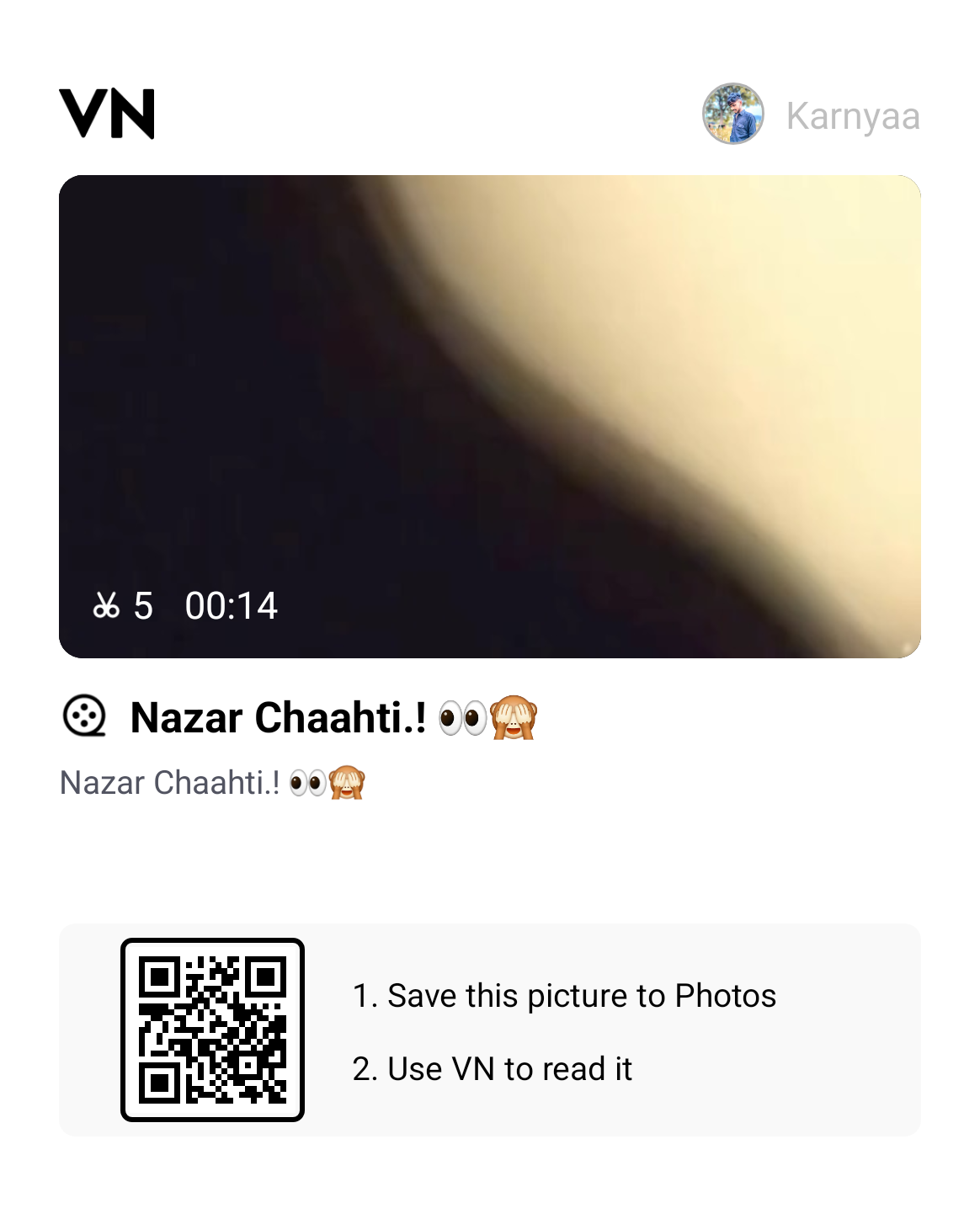 Nazar Chahti Hai Deedar Karna Ink Effect Reel VN Template Code