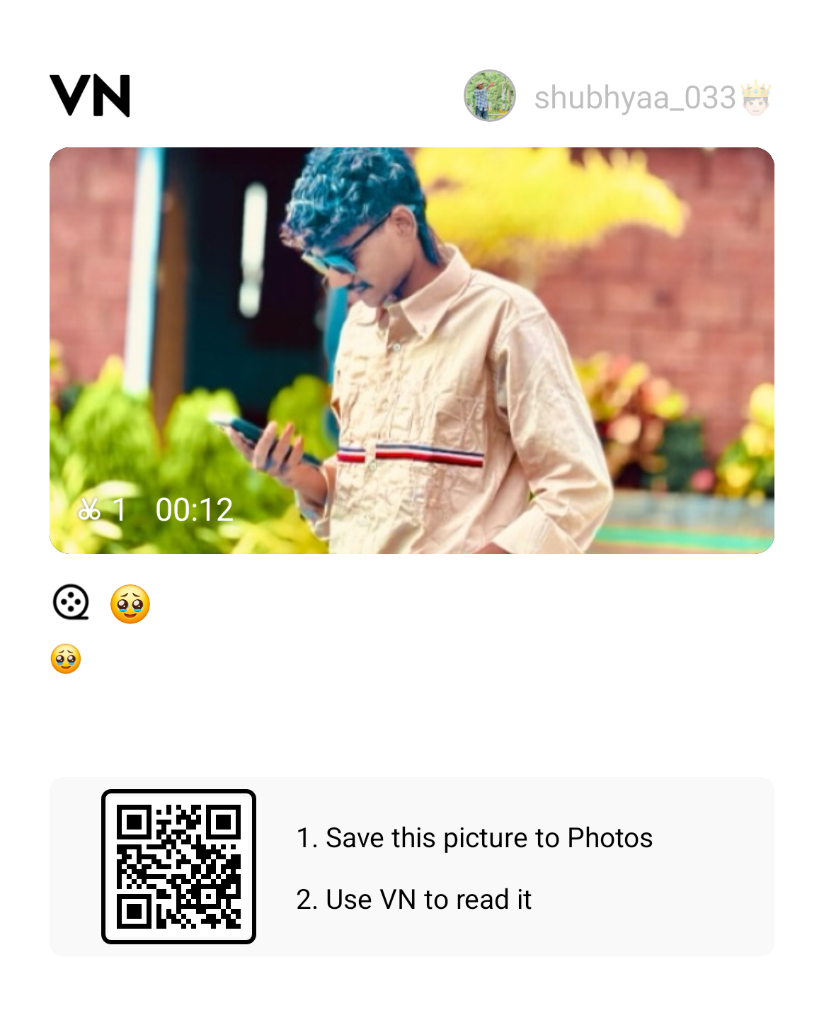  Breakup Sad Reel Kabhi Chup Chup Rahe VN Qr Code Template